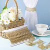 5 Yards Metallic Yarn Flower Lace Trim Ribbons SRIB-HY0001-07A-4
