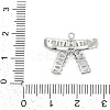 Brass Micro Pave Cubic Zirconia with Glass Pendants KK-Q026-04P-3