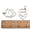 Tarnish Resistant Heart to Heart 201 Stainless Steel Pendants STAS-I032-122-3
