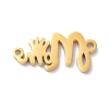 Mother's Day PVD Vacuum Plating 304 Stainless Steel  Beads STAS-C035-01G-2
