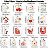 34Pcs 17 Styles Valentine's Day Alloy Enamel Pendants FIND-CJ0002-98-2