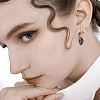 100Pcs 2 Colors Copper Wire Wrapped Natural Spiral Shell Pendants PALLOY-AB00234-6
