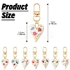 7Pcs Heart Alloy Enamel Pendant Decorations KEYC-YW00203-3