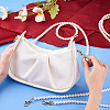 8Pcs 8 Styles White Acrylic Round Beads Bag Handles FIND-TA0001-40-5