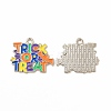 Rack Plating Alloy Enamel Pendants FIND-G054-19P-1