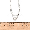 Brass Pave Clear Cubic Zirconia Tennis Necklaces NJEW-K287-02P-5
