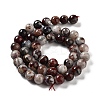 Natural Mexican Red Laguna Lace Agate Round Beads Strands G-NH0005-A31-03-3