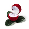 Flocking Plastic Rose Finger Ring Boxes LS-CON-C015-01A-4