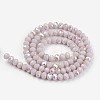 Electroplate Opaque Solid Color Glass Beads Strands X-EGLA-A034-P8mm-L08-2