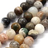 Natural Bamboo Leaf Agate Beads Strands G-G763-03-6mm-1