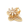 Brass Micro Pave Cubic Zirconia Rotating Pendants KK-M323-01E-G-2
