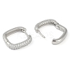 Rack Plating Square Brass Micro Pave Cubic Zirconia Hoop Earrings EJEW-Z059-13P-01-2
