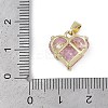 Rarl 18K Gold Plated Brass Micro Pave Cubic Zirconia Charms KK-Z078-31G-01-3