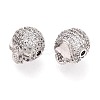 Brass Micro Pave Cubic Zirconia Beads ZIRC-S053-YS040-3-2