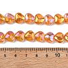Electroplated Transparent Glass Beads Strand EGLA-A045-01-AB01-4