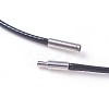 Waxed Polyester Cord Necklace Making MAK-I011-05-C-3