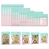 60Pcs 5 Styles Rectangle Glitter Holographic PVC Resealable Packaging Bags ABAG-FS0001-14B-1