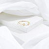 1Pc Letter Brass Rhinestone Open Cuff Rings for Women AJEW-LP0004-47S-G-3
