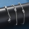 Non-Tarnish 304 Stainless Steel Snake Chain Necklaces NJEW-G313-15P-2