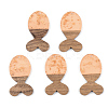 Transparent Resin & Walnut Wood Pendants RESI-S389-053A-B04-1