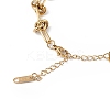 Ion Plating(IP) 304 Stainless Steel Oval & Knot Link Chain Bracelets for Men Women BJEW-G669-17G-3