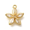 Brass Micro Pave Cubic Zirconia Pendants KK-Q035-13G-1