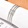 Tarnish Resistant Fashion 304 Stainless Steel Cuff Bangles Torque Bangles BJEW-H473-01P-8