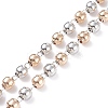 Religious Prayer Two Tone Alloy Beaded Lariat Necklace LS-BJEW-O140-05-4