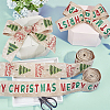 2 Rolls 2 Styles Christmas Printed Linen Ribbon OCOR-GF0002-72-6
