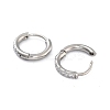 316 Surgical Stainless Steel Pave Clear Cubic Zirconia Hoop Earrings Women EJEW-A109-01B-P-2