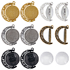 10Pcs 5 Colors Alloy Pendant Cabochon Settings DIY-SC0023-47-1