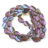Transparent Electroplate Glass Beads Strands EGLA-C001-HR01-3