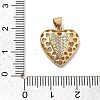 Rack Plating Brass with Cubic Zirconia Pendants KK-Q017-04C-G-3