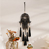 Bohemian Wooden Hamsa Hand with Tassel Pendant Decorations PW-WG49944-01-2
