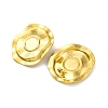 Ion Plating(IP) 304 Stainless Steel Flat Round Stud Earrings EJEW-K295-19G-2