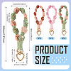 3Pcs Cotton Braided Flower Pendant Decorations AJEW-TA0002-72D-3