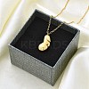 Ion Plating(IP) 304 Stainless Steel Pendant Necklace NJEW-K255-23G-1