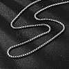 Tarnish Resistant 304 Stainless Steel Venetian Chain Box Chain Necklace Making STAS-A028-N031P-A-3