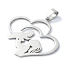 Non-Tarnish 304 Stainless Steel Pendants STAS-C097-12P-2