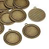 Vintage Tibetan Style Alloy Pendant Cabochon Bezel Settings TIBEP-M018-139AB-NF-1