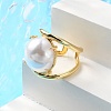 Rack Plating Brass Open Cuff Rings RJEW-M172-05G-2