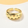 Brass Micro Pave Cubic Zirconia Adjustable Cuff Rings RJEW-V009-08G-2