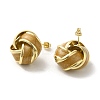 Real 18K Gold Plated Iron Enamel Stud Earrings for Women EJEW-M251-09G-05-2