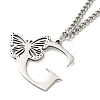 201 Stainless Steel Necklaces NJEW-Q336-01G-P-4