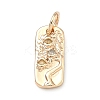 Five Elements Theme Brass Micro Pave Clear Cubic Zirconia Charms KK-F934-02B-G-1