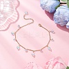 304 Stainless Steel Link Chain Anklets AJEW-AN00699-03-1