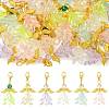 30Pcs 6 Styles Angel Acrylic & Glass Pendant Decorations HJEW-FS00074-1