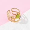 304 Stainless Steel Cuff Rings RJEW-S629-03G-2