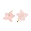Natural Rose Quartz Pendants X-G-H353-01G-07-2