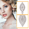 4 Pairs 4 Colors Rhinestone Horse Eye Dangle Stud Earrings EJEW-AN0004-21-3